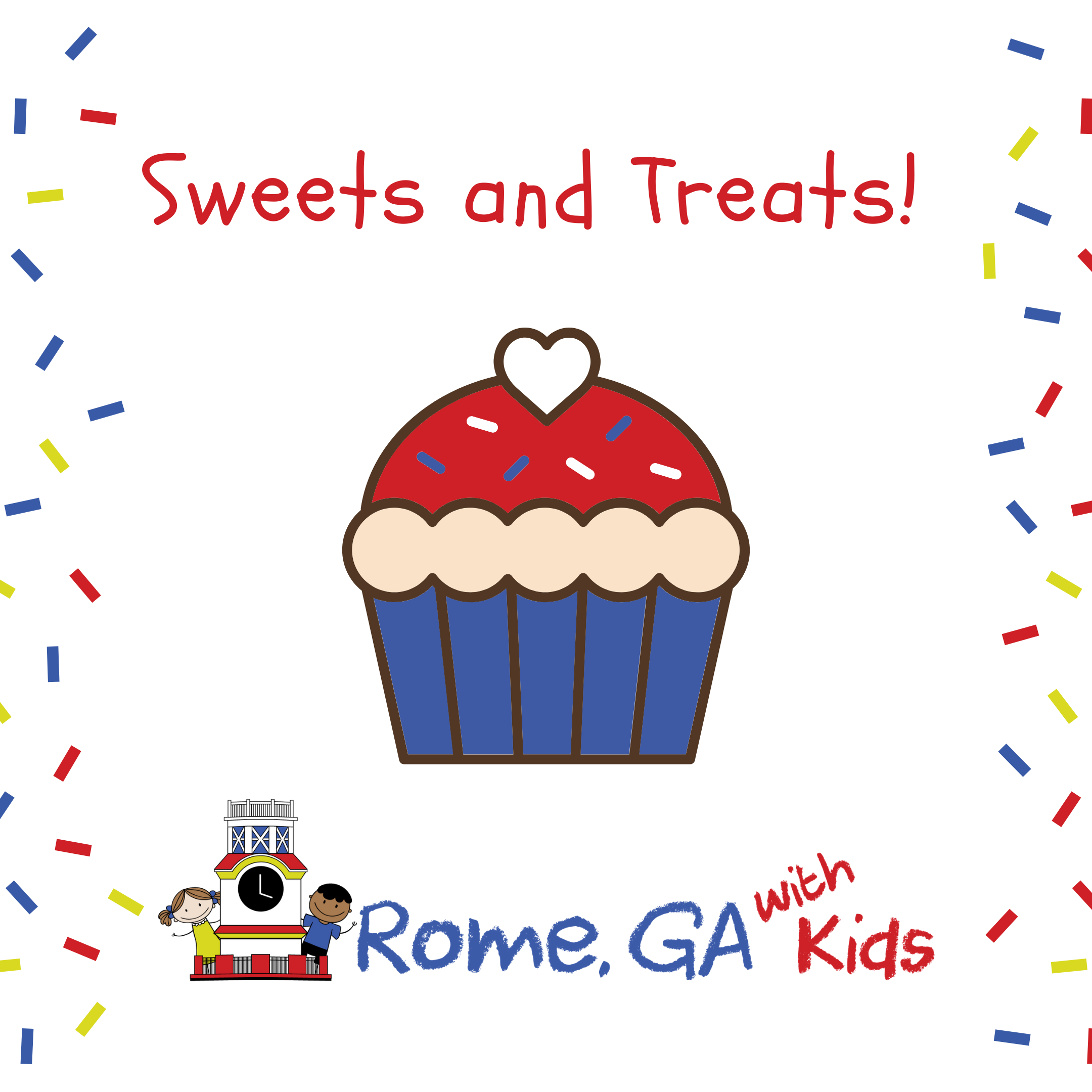 header image that says sweets and treats